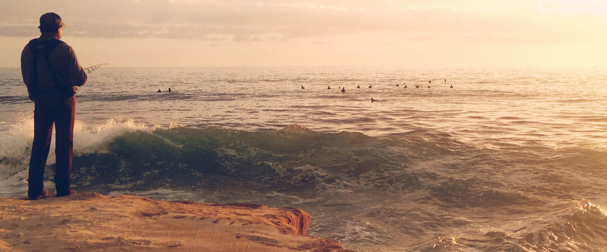 Just me, the rod, and a whole lot of ocean